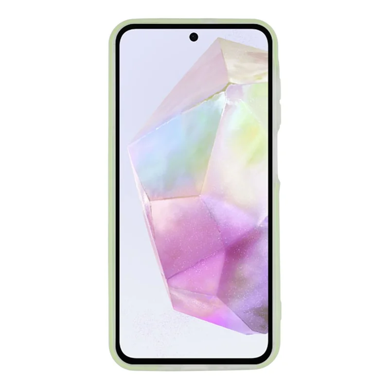 For Samsung Galaxy A55 5G Magnetic Case PC + TPU Frosted Phone Cover - Green
