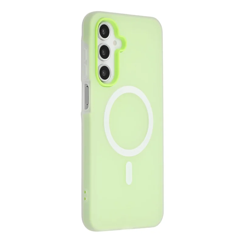 For Samsung Galaxy A14 5G Magnetic Case PC + TPU Frosted Phone Cover - Green