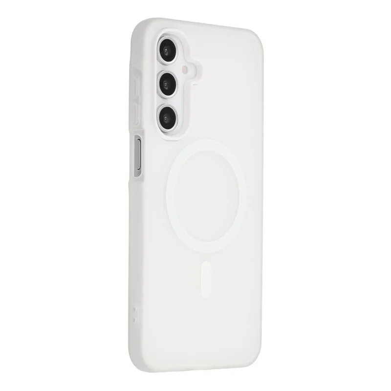 For Samsung Galaxy A34 5G Magnetic Case PC + TPU Frosted Phone Cover - White