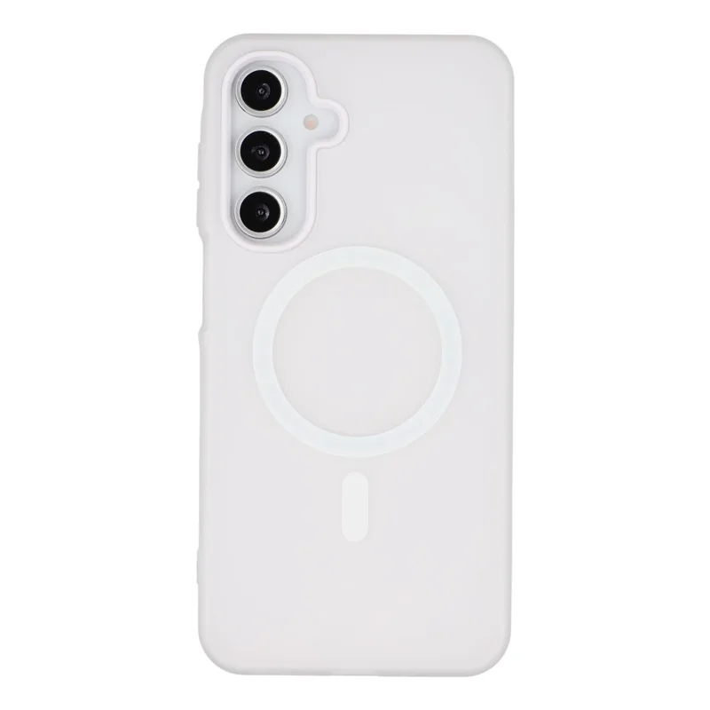 For Samsung Galaxy A34 5G Magnetic Case PC + TPU Frosted Phone Cover - White