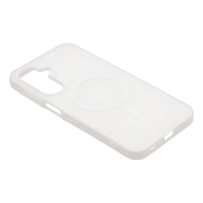 For Samsung Galaxy A34 5G Magnetic Case PC + TPU Frosted Phone Cover - White