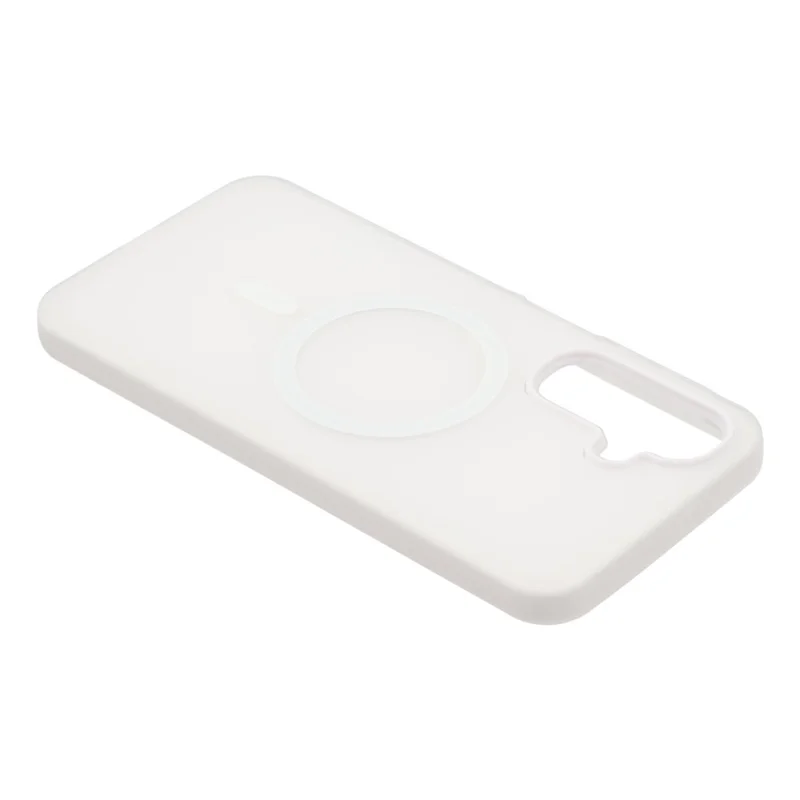 For Samsung Galaxy A34 5G Magnetic Case PC + TPU Frosted Phone Cover - White