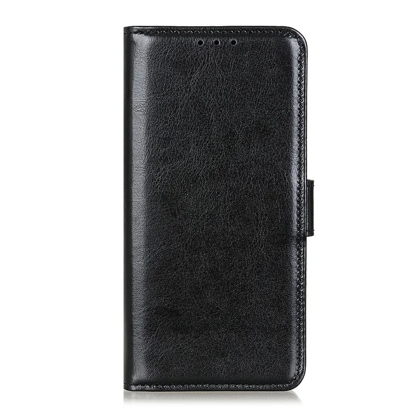 Voor Xiaomi 15T Pro hoesje Crazy Horse-structuur PU-leer standaardhoes - Zwart