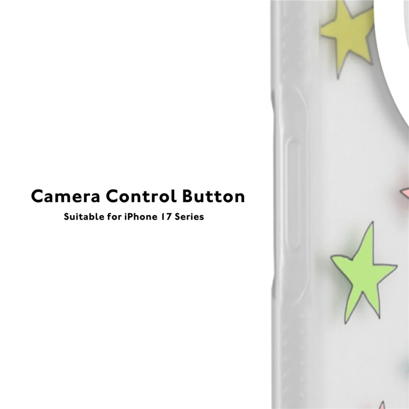 YOUNGKIT Sweetheart Story Series For iPhone 17 Pro Max Magnetic Case IMD Shockproof TPU Phone Back Cover - Star Wishes