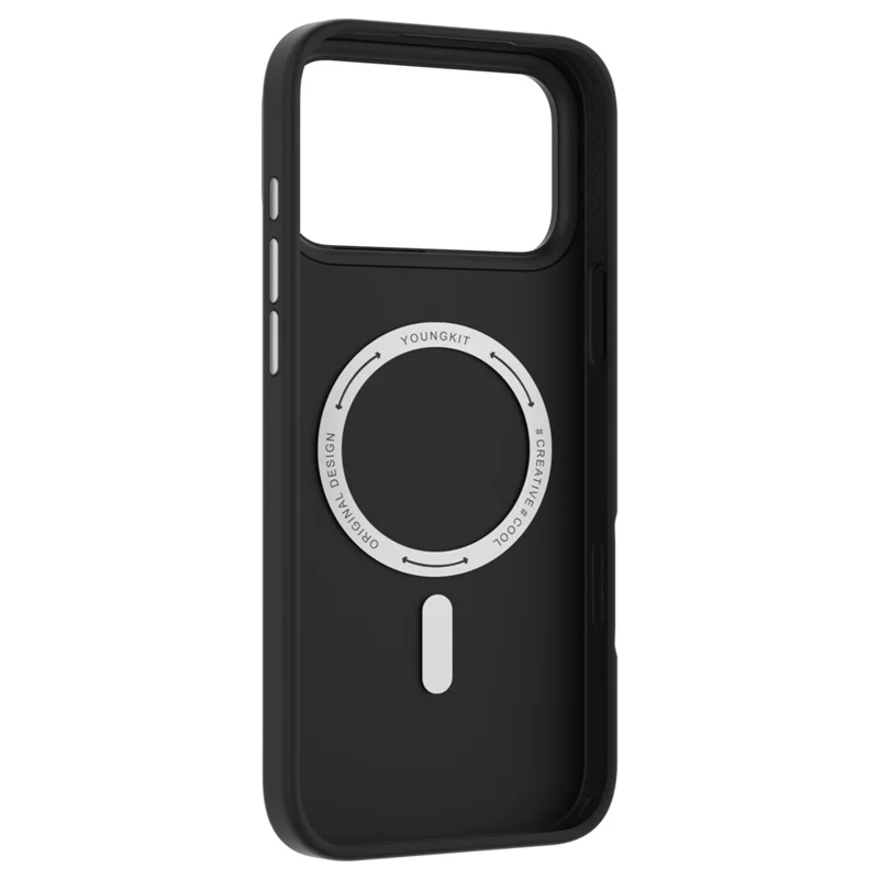 YOUNGKIT Cute Moments Series For iPhone 17 Pro Magnetic Case IMD Shockproof TPU Phone Back Cover - Pink Sugar Kitten