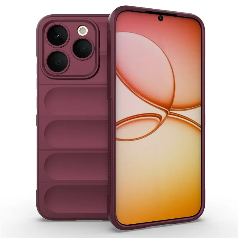 For Realme 15T 5G Case Anti-Drop Soft TPU Rugged Phone Back Cover - Wine Red