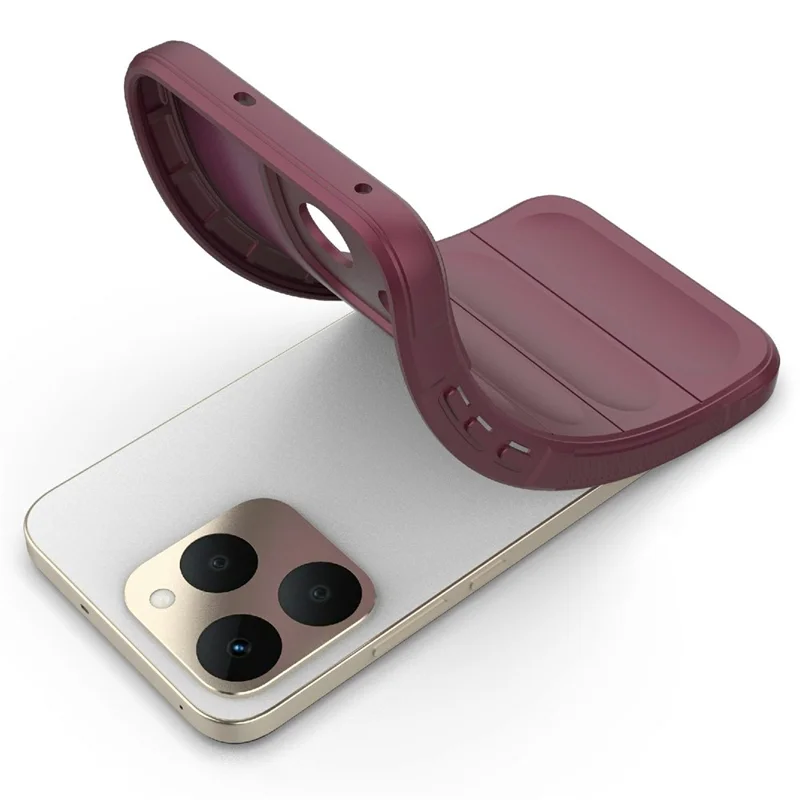 For Realme 15T 5G Case Anti-Drop Soft TPU Rugged Phone Back Cover - Wine Red