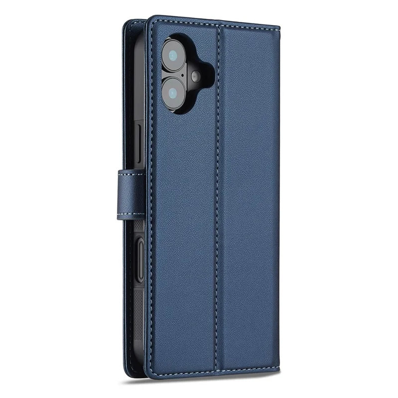 LC.IMEEKE L2 Series for iPhone 17 Case PU Leather Wallet Detachable Magnetic Phone Cover - Blue