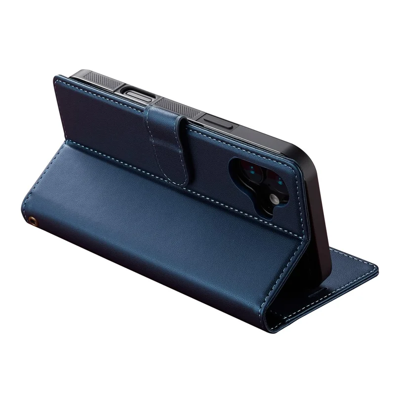 LC.IMEEKE L2 Series for iPhone 17 Case PU Leather Wallet Detachable Magnetic Phone Cover - Blue