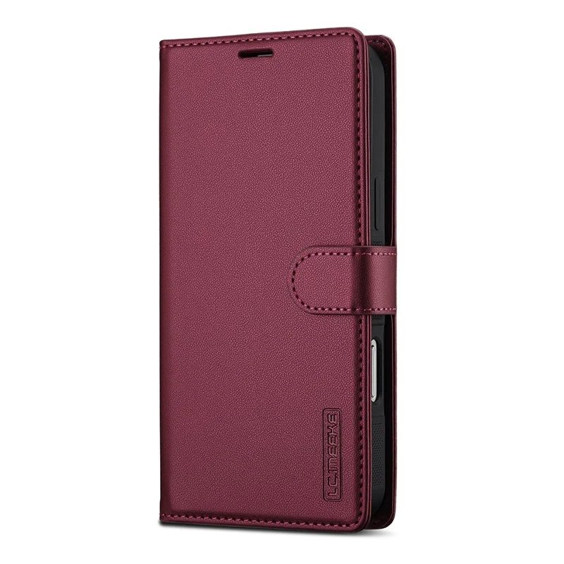 LC.IMEEKE L2 Series for iPhone 17 Pro Case PU Leather Wallet Detachable Magnetic Phone Cover - Red