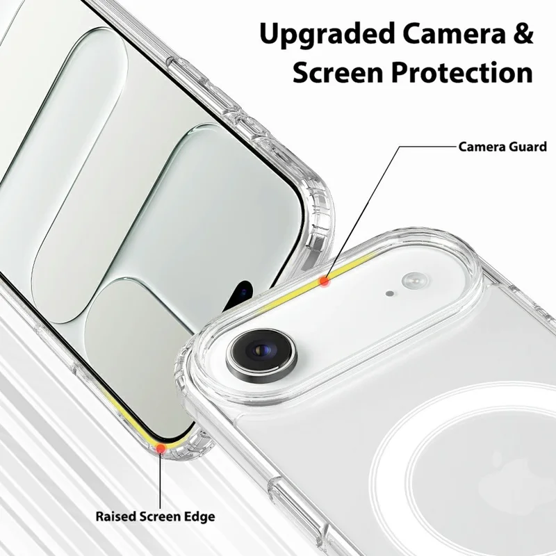 For iPhone Air Case Compatible with MagSafe TPU + Acrylic Phone Cover with Camera Control Button