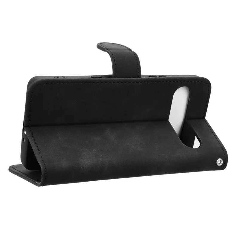 For Sony Xperia 10 VII Leather Case Skin Feel Anti Drop Wallet Flip Phone Cover - Black