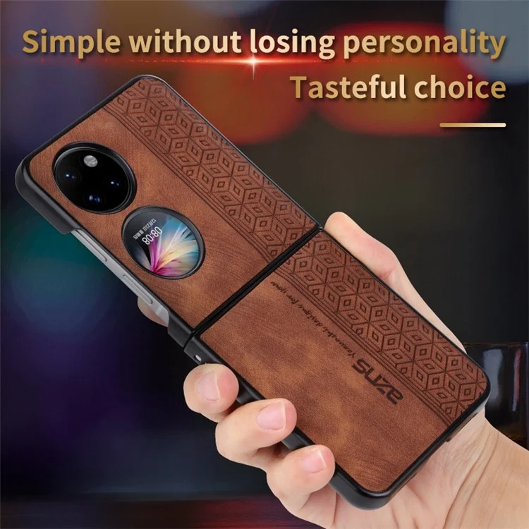 AZNS Pour Huawei P50 Pocket Impresté Moteur Place Place Téléphone Anti-cour - Brun