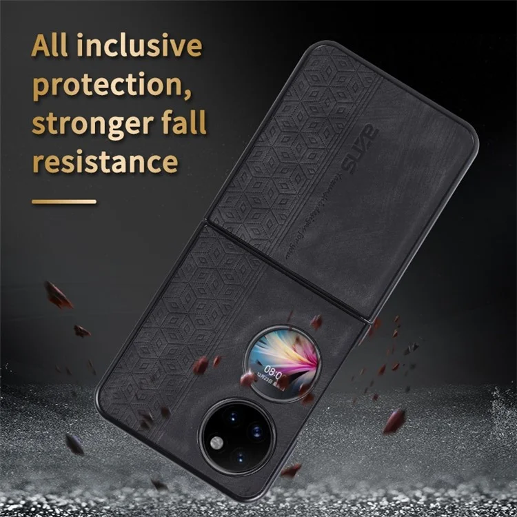 AZNS Pour Huawei P50 Pocket Impresté Moteur Place Place Téléphone Anti-cour - Brun