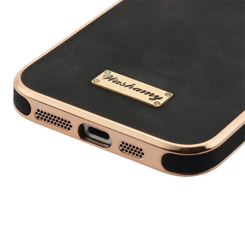 For iPhone 14 Pro Max Case Compatible with MagSafe Electroplating Frame PU Leather PC TPU Phone Cover - Black