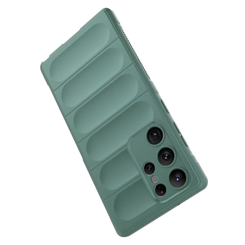 غطاء هاتف مضاد للسقوط لهاتف Samsung Galaxy S23 Ultra، غطاء واقٍ من مادة TPU اللينة - أخضر