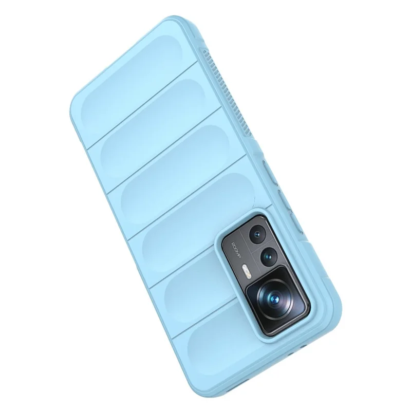 For Xiaomi 12T Pro 5G Rugged Soft TPU Phone Cover Drop-proof Protective Case - Baby Blue