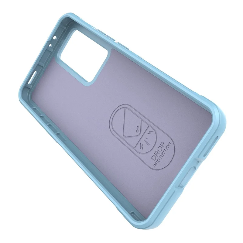 For Xiaomi 12T Pro 5G Rugged Soft TPU Phone Cover Drop-proof Protective Case - Baby Blue