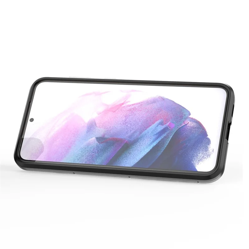 Coque pour Samsung Galaxy S23+ avec support à anneau pivotant, protection double couche PC + TPU, étui antichoc - Noir