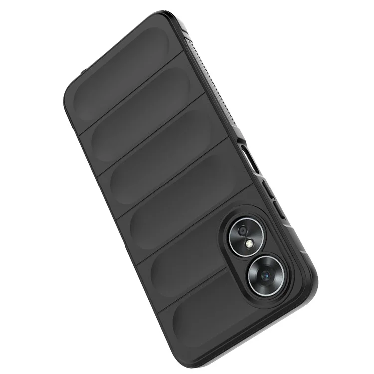 Cover Protettiva per Telefono Cellulare Antiurto per Oppo A17 4G, Protezione da Caduta Custodia Protettiva in TPU Morbido - Nero