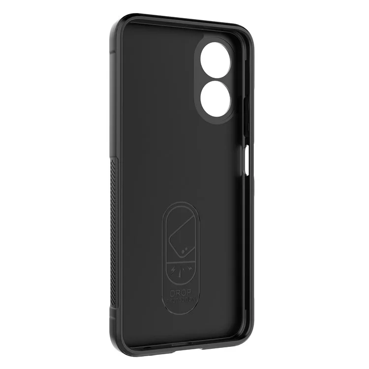 Cover Protettiva per Telefono Cellulare Antiurto per Oppo A17 4G, Protezione da Caduta Custodia Protettiva in TPU Morbido - Nero