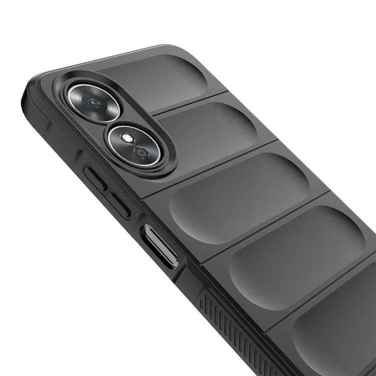 Cover Protettiva per Telefono Cellulare Antiurto per Oppo A17 4G, Protezione da Caduta Custodia Protettiva in TPU Morbido - Nero