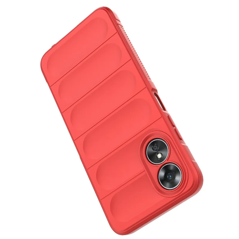 Shockproof Mobile Phone Cover for Oppo A17 4G, Drop Protection Soft TPU Protective Case - Red