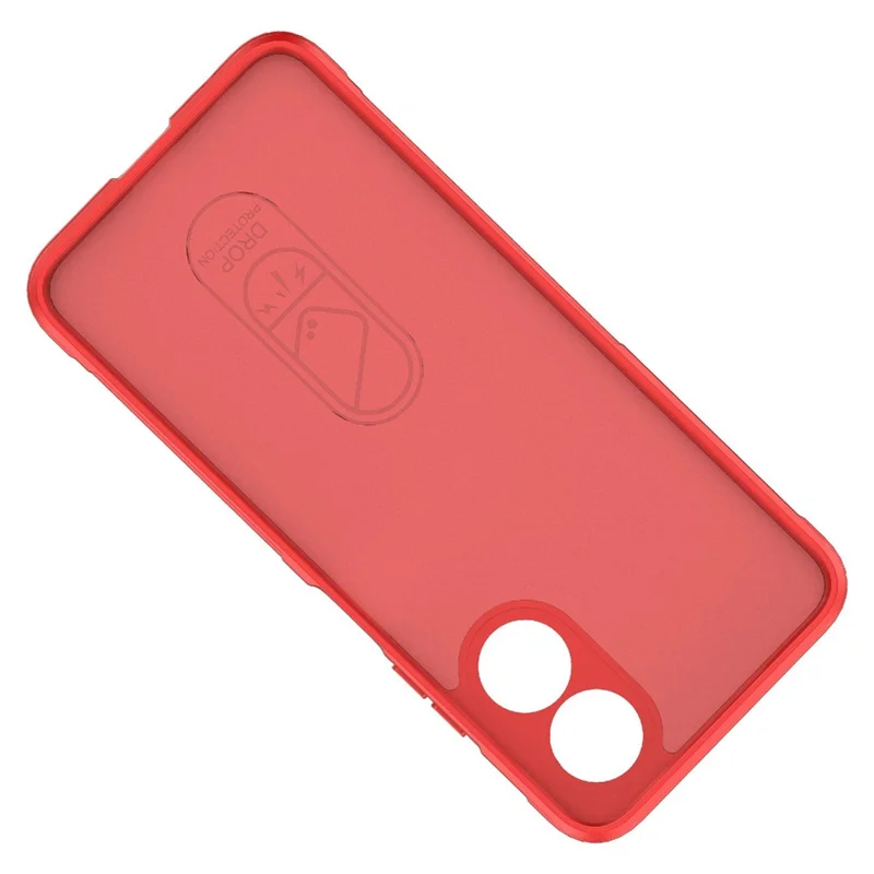 Shockproof Mobile Phone Cover for Oppo A17 4G, Drop Protection Soft TPU Protective Case - Red