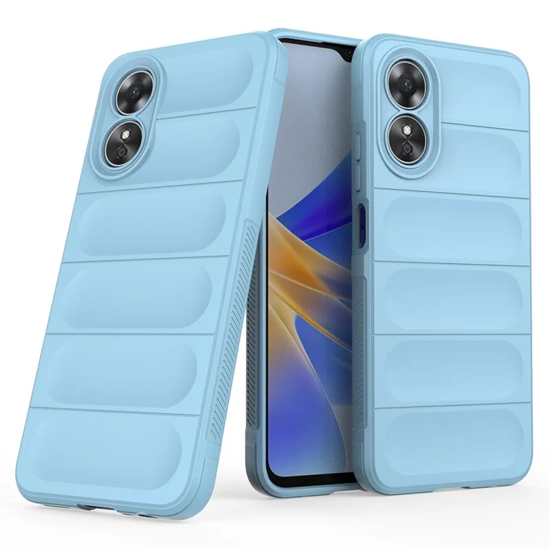 Shockproof Mobile Phone Cover for Oppo A17 4G, Drop Protection Soft TPU Protective Case - Baby Blue
