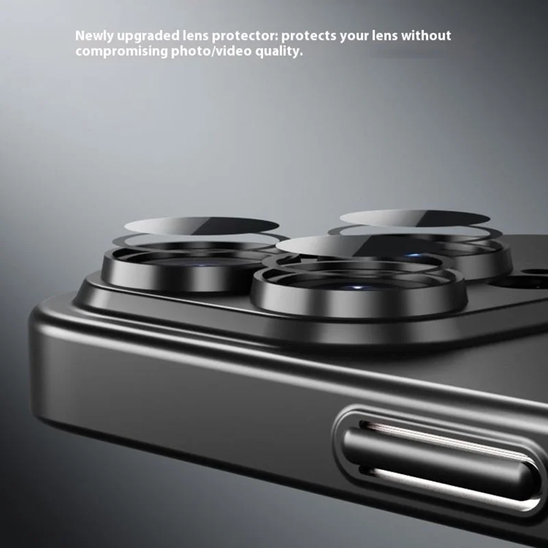 For iPhone 16 Pro Case Lens Protection Hard PC Matte Phone Cover Compatible with MagSafe - Black