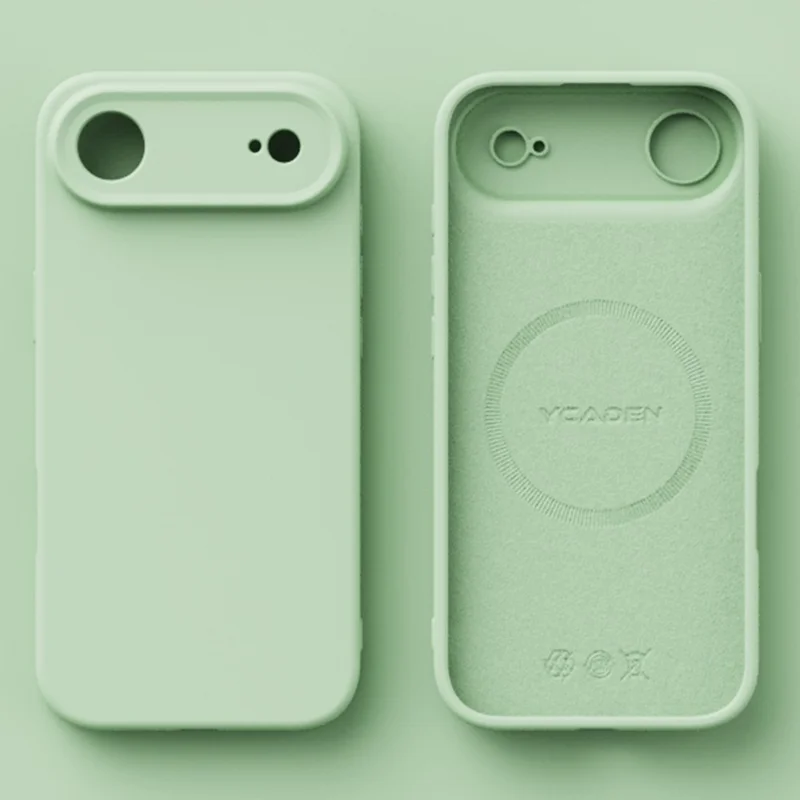 YCADEN etui na iPhone Air zgodne z MagSafe, precyzyjne wycięcia, tylna pokrywa telefonu TPU - trawiasta zieleń