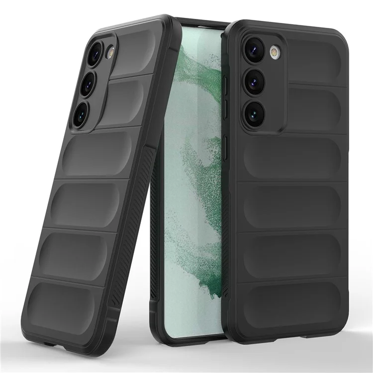 Cell Phone Case for Samsung Galaxy S23, Flexible TPU Drop Protection Rugged Back Cover - Black