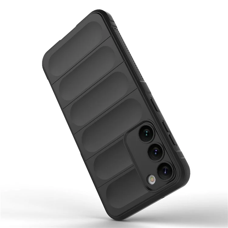 Cell Phone Case for Samsung Galaxy S23, Flexible TPU Drop Protection Rugged Back Cover - Black