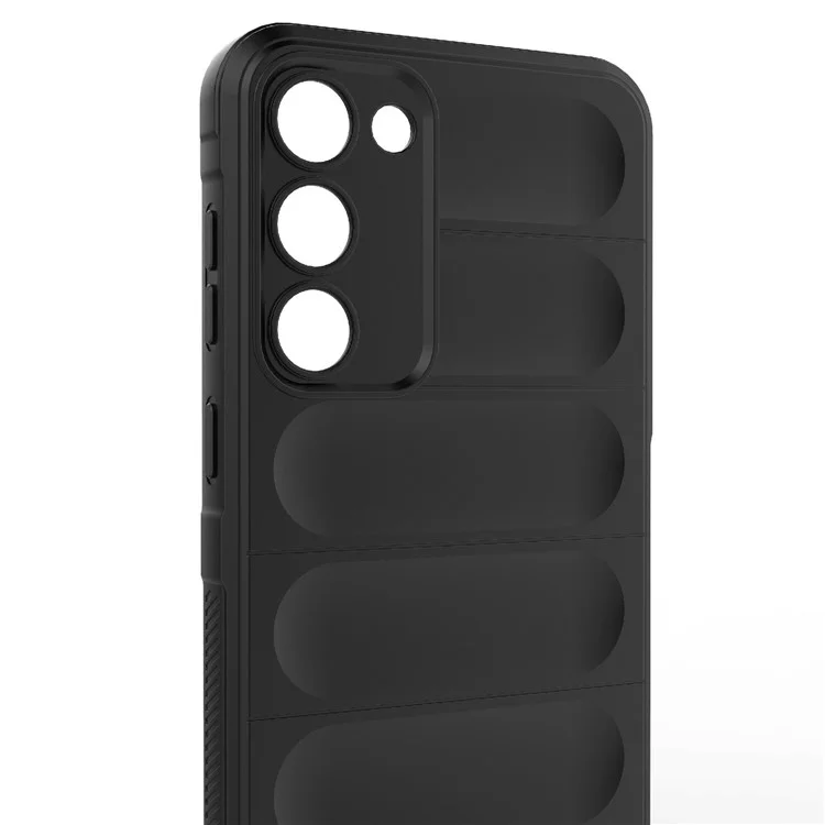 Cell Phone Case for Samsung Galaxy S23, Flexible TPU Drop Protection Rugged Back Cover - Black