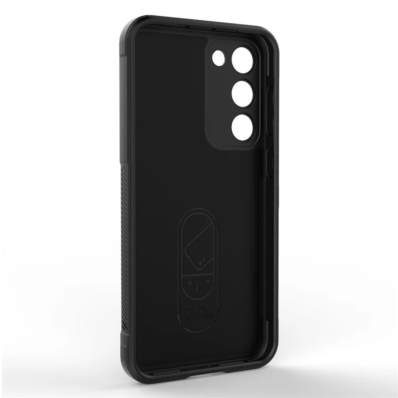 Cell Phone Case for Samsung Galaxy S23, Flexible TPU Drop Protection Rugged Back Cover - Dark Grey