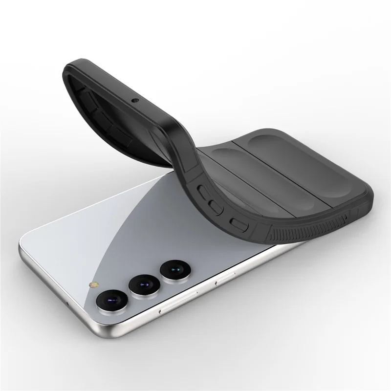 Cell Phone Case for Samsung Galaxy S23, Flexible TPU Drop Protection Rugged Back Cover - Dark Grey