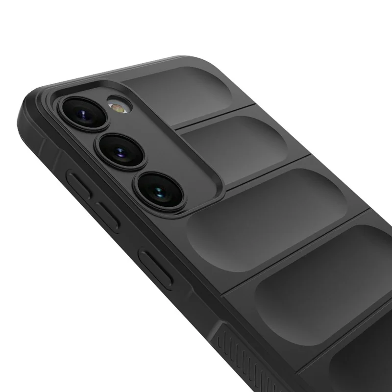 Cell Phone Case for Samsung Galaxy S23, Flexible TPU Drop Protection Rugged Back Cover - Dark Grey