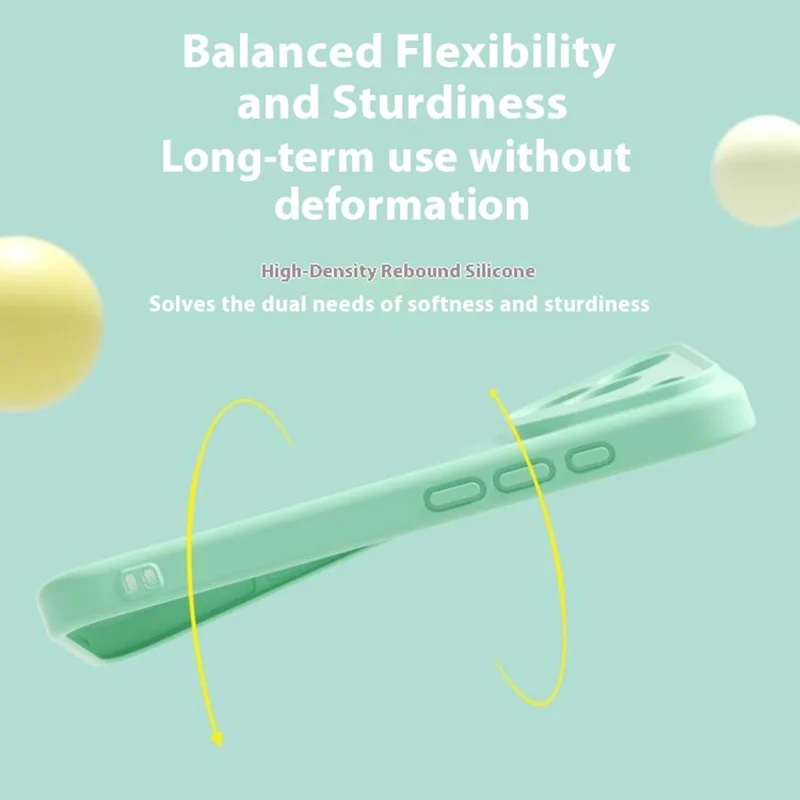 YCADEN For iPhone 17 Pro Max Case Compatible with MagSafe Precise Cutouts TPU Phone Back Cover - Grass Green