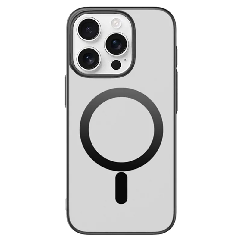 For iPhone 16 Pro Case Compatible with MagSafe Nano-Molecular Coating PC + TPU Phone Cover - Black