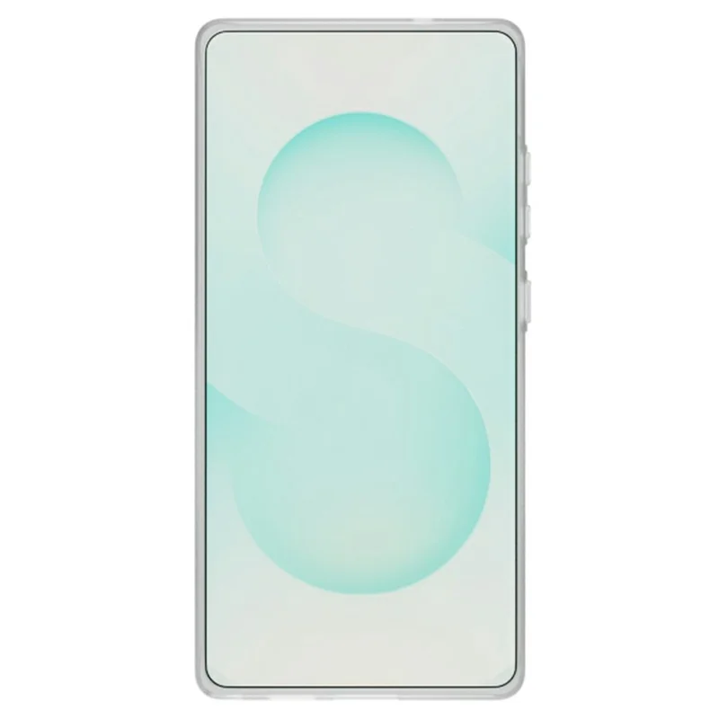 For Samsung Galaxy S25 Ultra Magnetic Case Corrugated Texture Hard PC Phone Cover - Transparent White