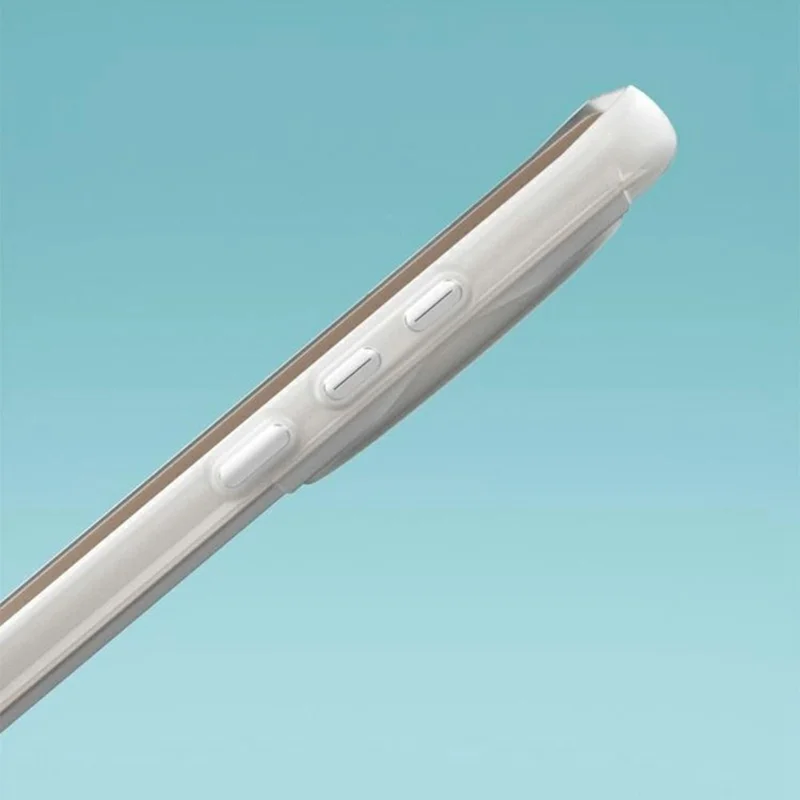 For OnePlus 12 5G Magnetic Case Corrugated Texture Hard PC Phone Cover - Transparent White