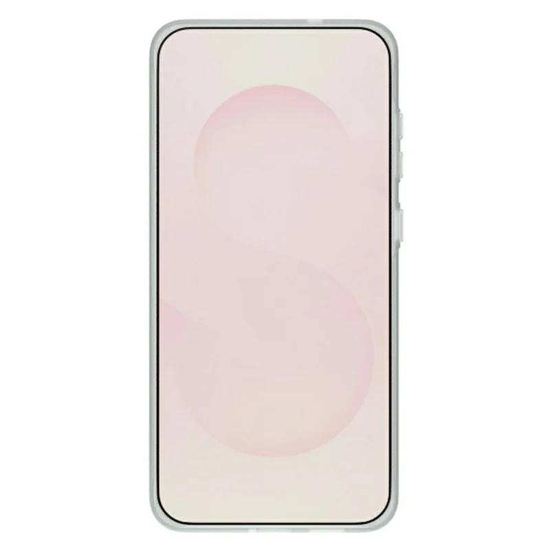 For Samsung Galaxy S24+ Magnetic Case Corrugated Texture Hard PC Phone Cover - Transparent White