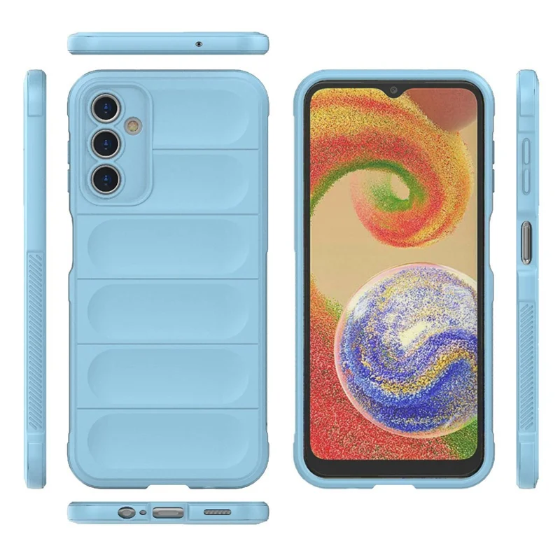 For Samsung Galaxy A14 5G / A14 4G Flexible TPU Rugged Phone Case Anti-scratch Protective Cover - Baby Blue