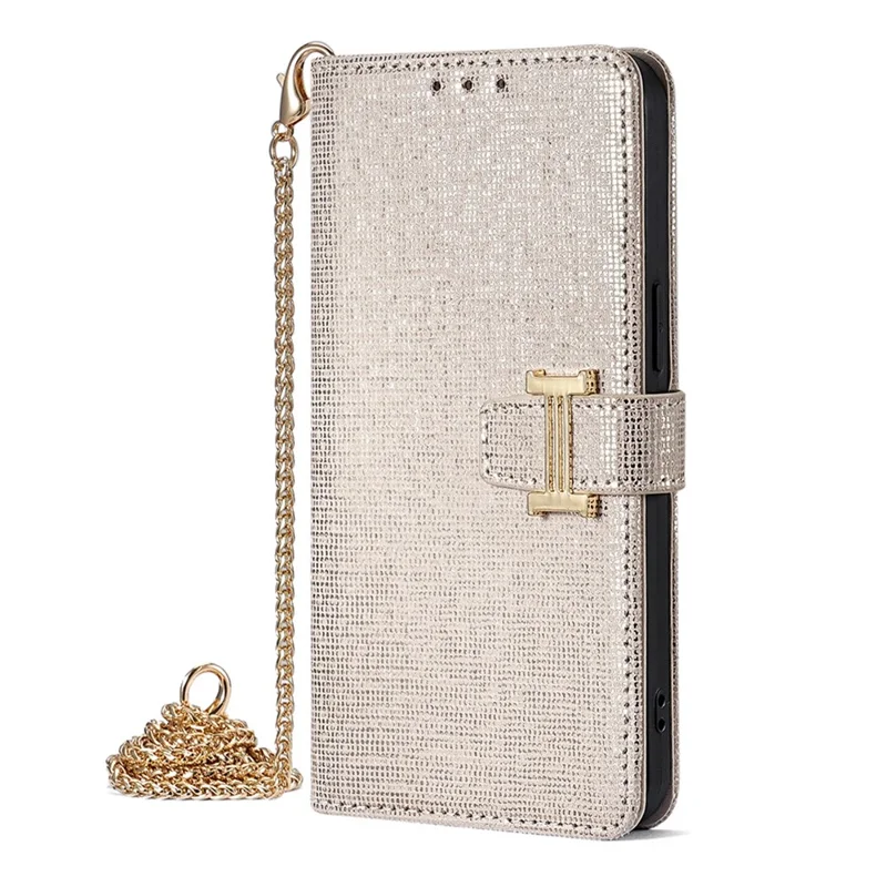For Samsung Galaxy A17 5G Case Wallet Sequins Leather Crossbody Phone Cover - White