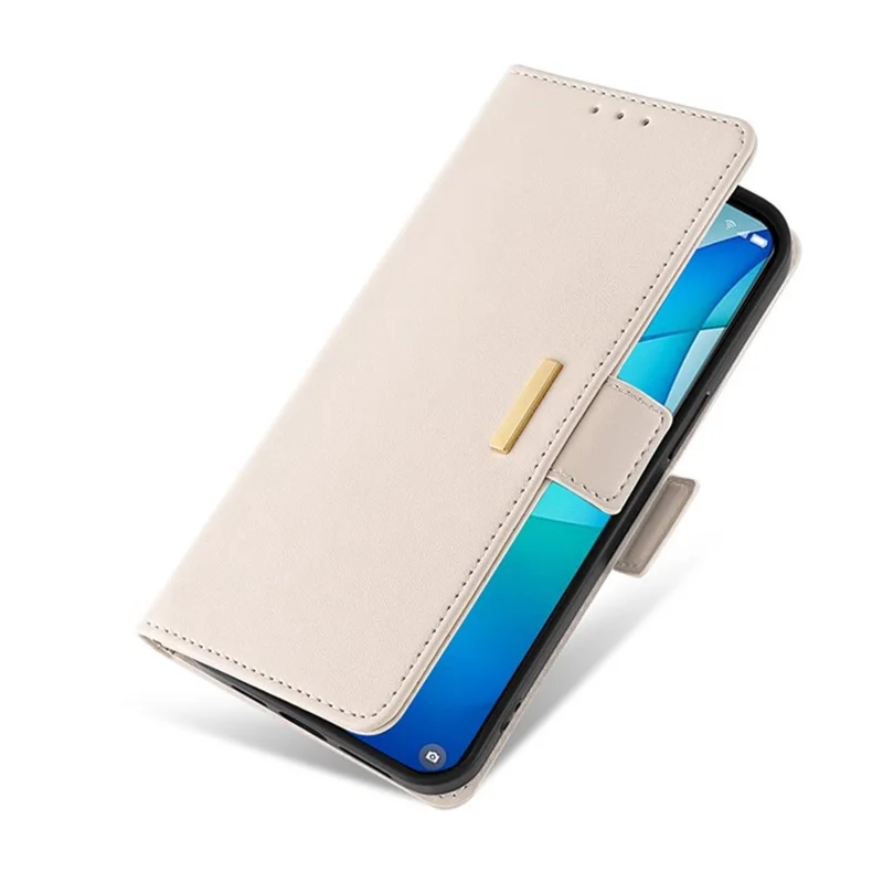 For Honor Magic8 Lite 5G / X9d 5G / X70 5G Case RFID Blocking Wallet PU Leather Phone Cover with Wrist Strap - White