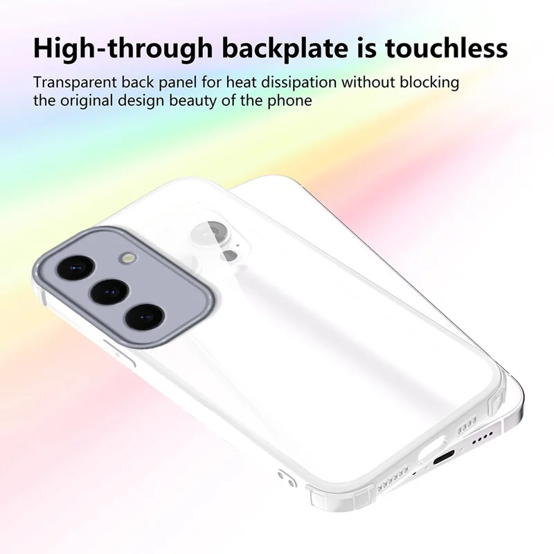For Samsung Galaxy S24 Case Reinforced Corner Shockproof TPU + Acrylic Phone Cover - White