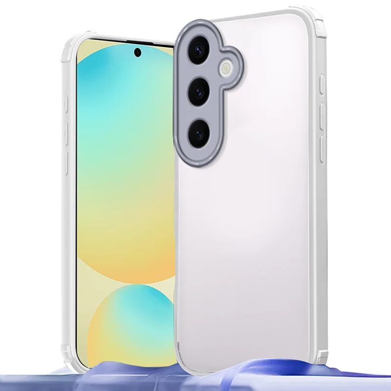 For Samsung Galaxy S24 FE Case Reinforced Corner Shockproof TPU + Acrylic Phone Cover - White