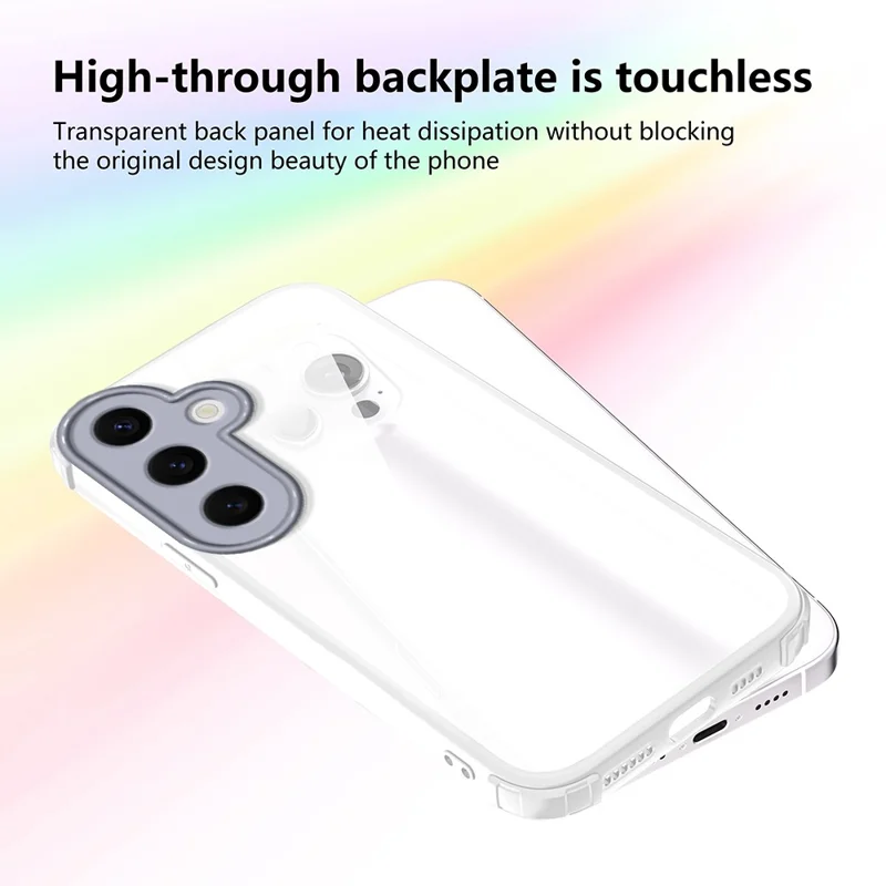 For Samsung Galaxy S24 FE Case Reinforced Corner Shockproof TPU + Acrylic Phone Cover - White