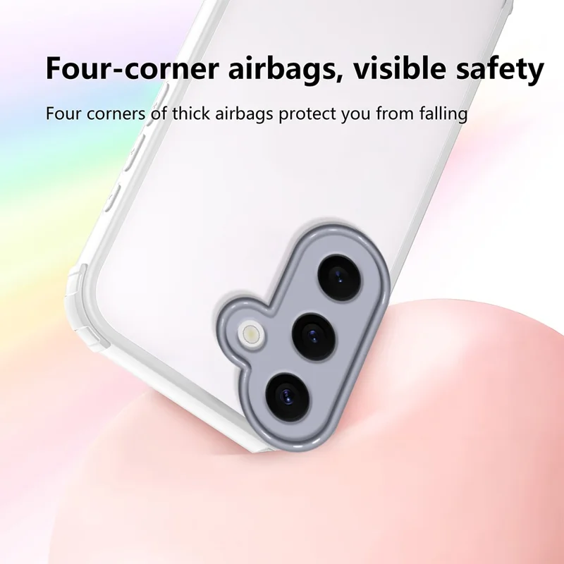 For Samsung Galaxy S24 FE Case Reinforced Corner Shockproof TPU + Acrylic Phone Cover - White