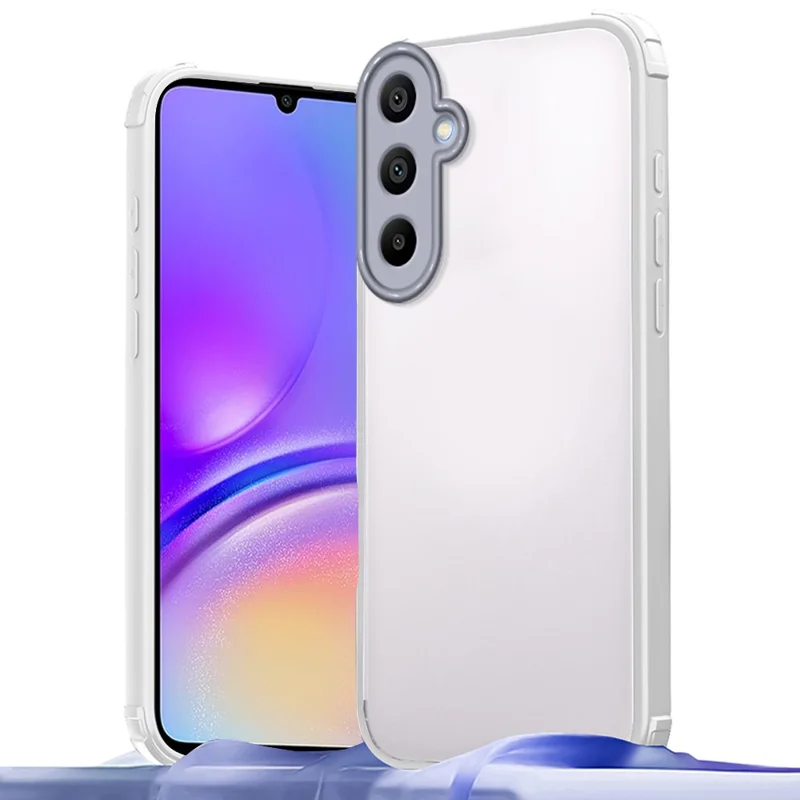 For Samsung Galaxy A05s 4G Case Reinforced Corner Shockproof TPU + Acrylic Phone Cover - White